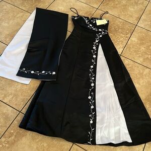 Vintage ballgown with matching scarf